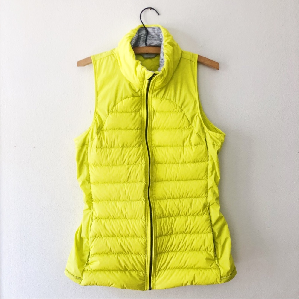 Lululemon Fluffed Up Vest Neon Yellow 8